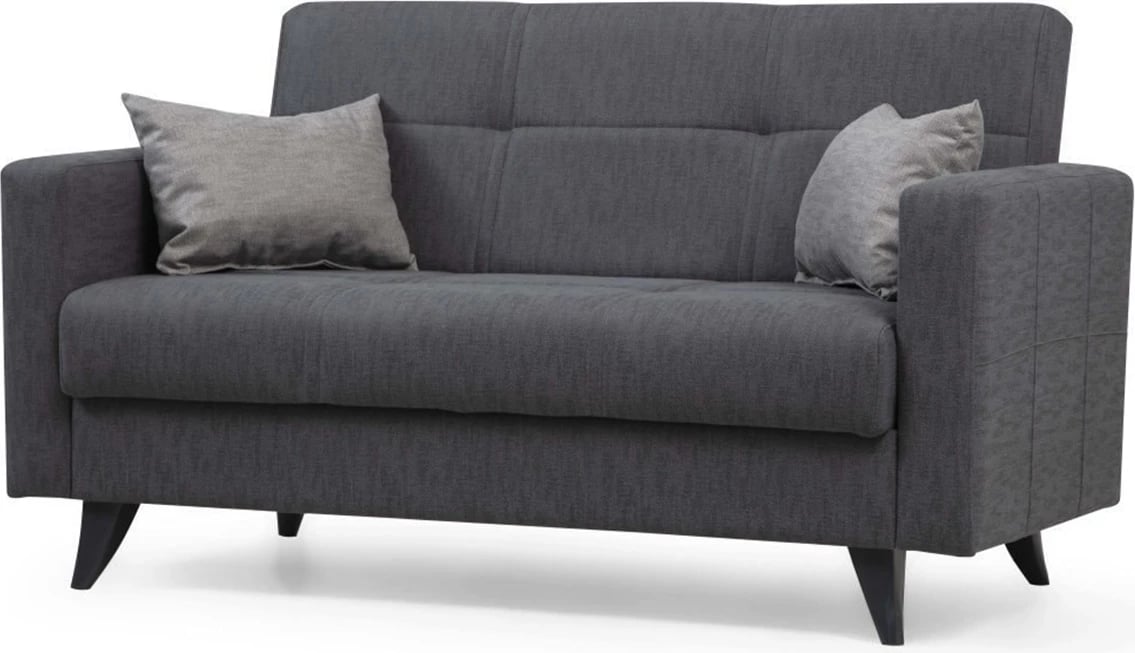 Divan krevate 2-vendësh, Polya, ngjyrë gri e errët