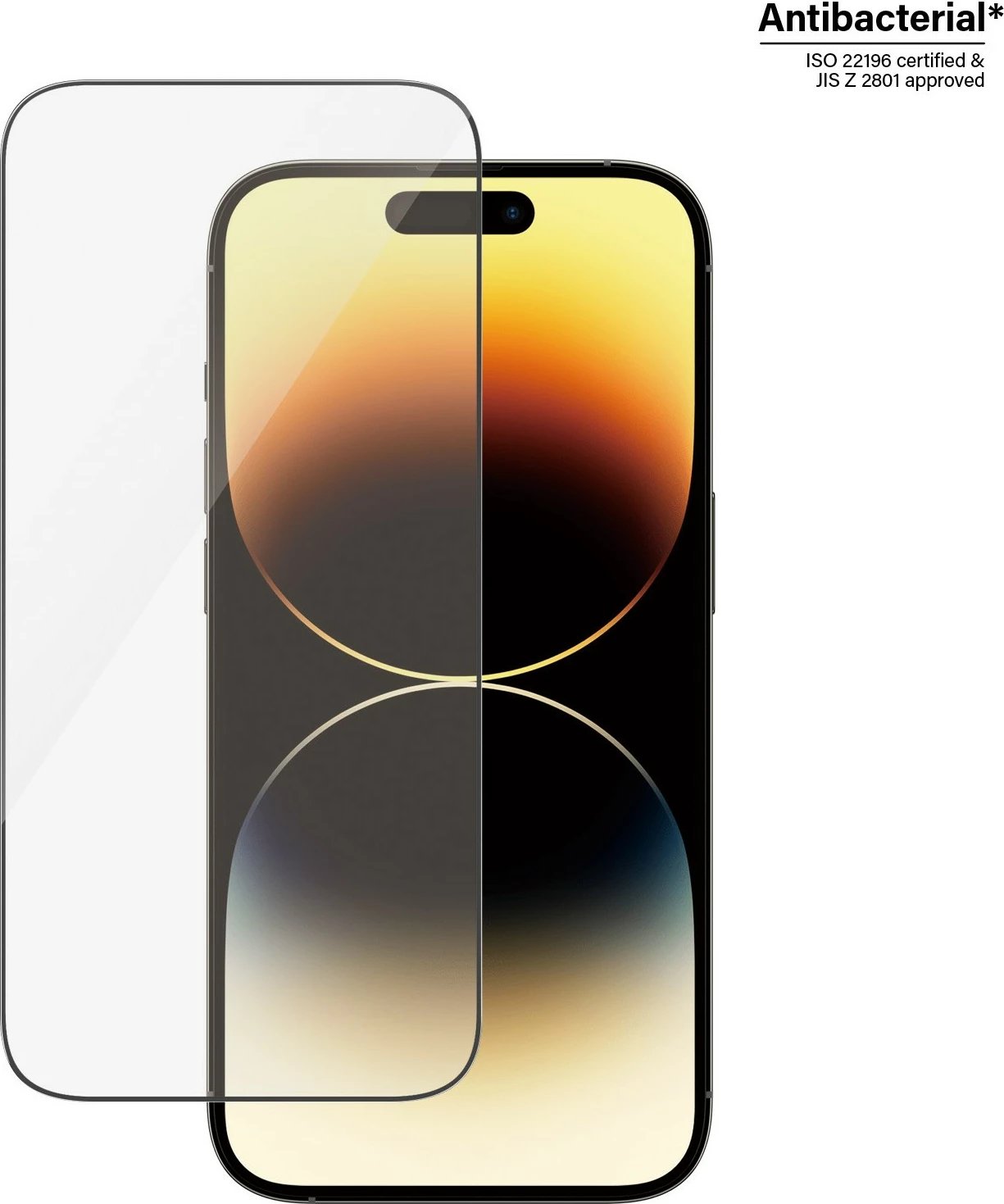 Mbrojtës ekrani PanzerGlass për iPhone 14 Pro, Ultra-Wide Fit, transparent
