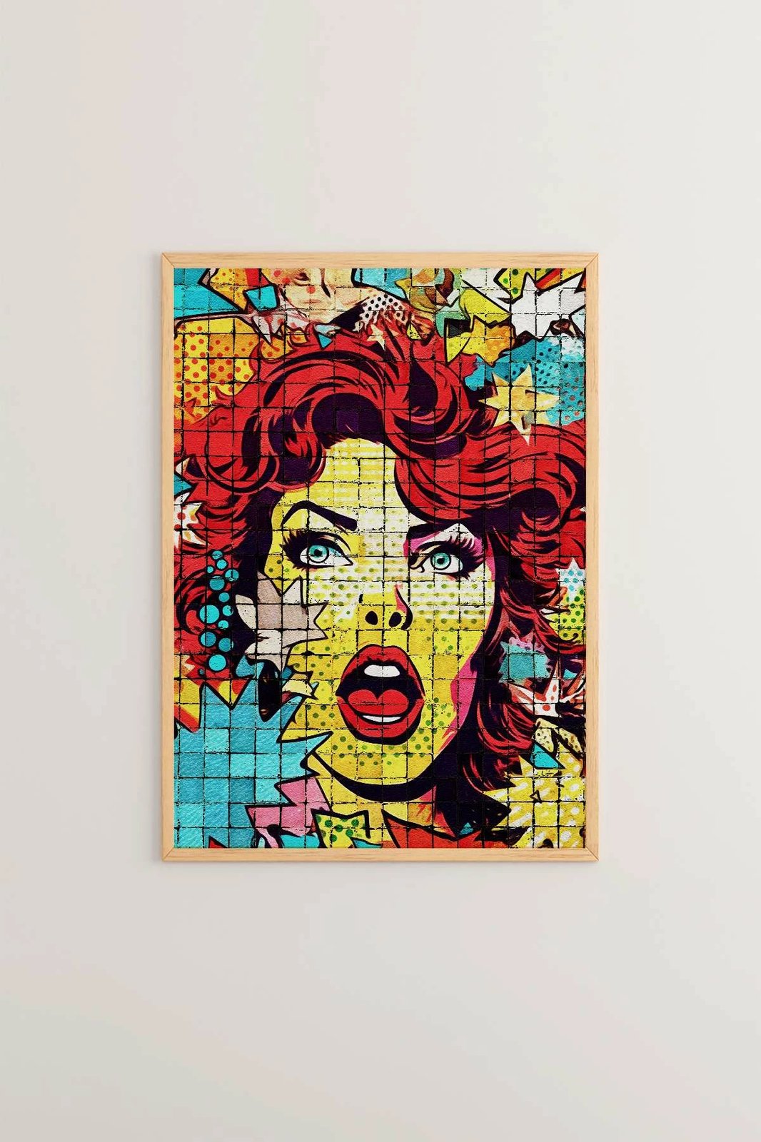 Pikturë dekorative me kornizë, Wallity Popmosaic20, shumëngjyrëshe, 33x48cm