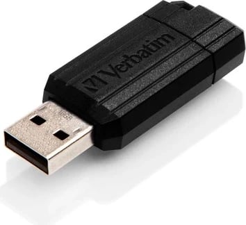 USB Verbatim Pinstripe, 16GB, e zezë