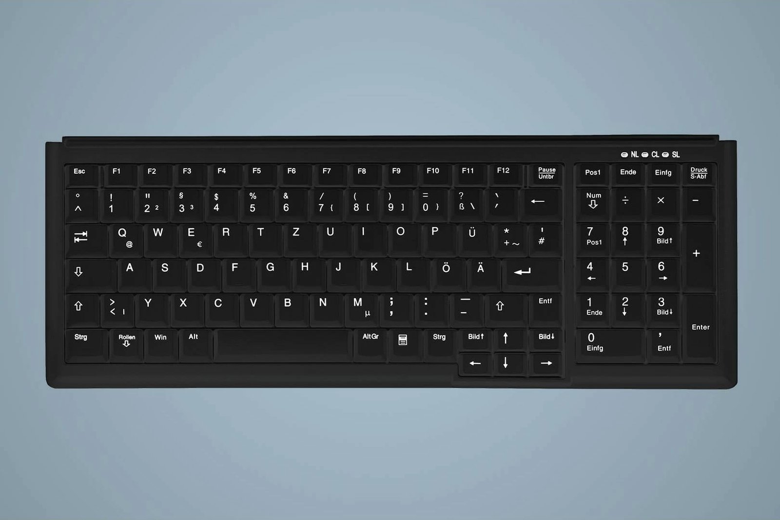 Kasë Cherry AK-7000, Wired, PS/2, Scissor key switch, QWERTZ, e zezë