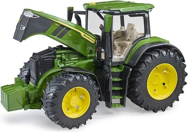 Traktor lodër BRUDER John Deere 7R 350, plastikë, shkallë 1:16, gjelbër/zi/verdhe
