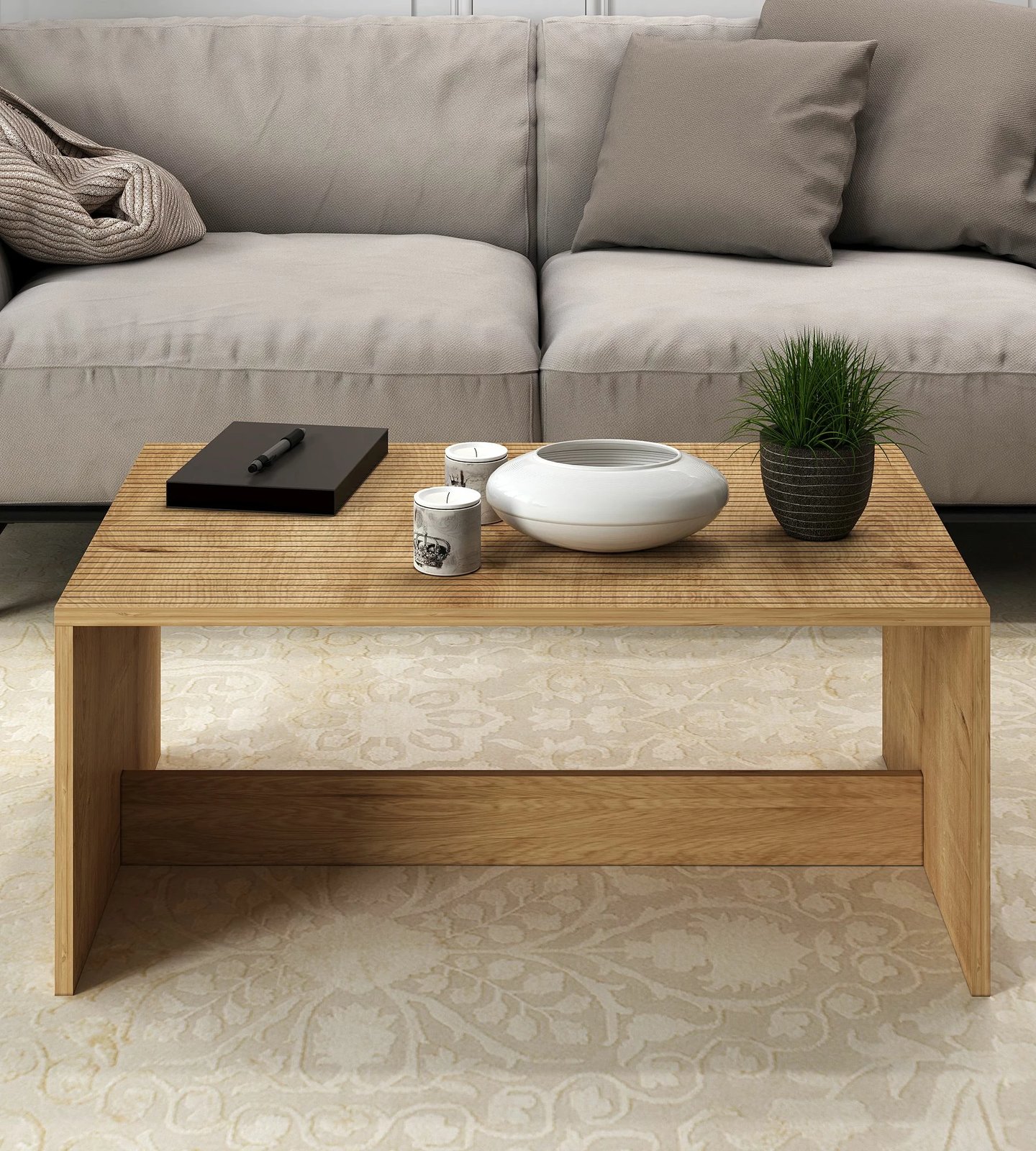 Tavolinë kafeje Skye Decor, Lenna, ngjyrë lis safir