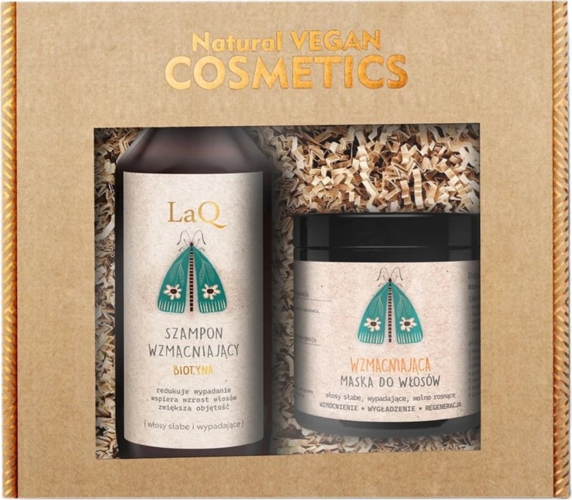 Set për flokë (shampo + maskë) LaQ Botanic Hair Strengthening për femra, 300ml + 250ml