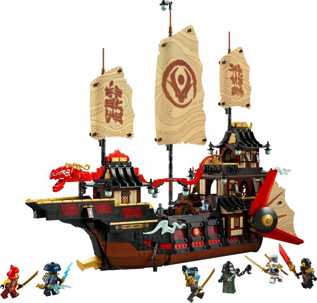 Set ndërtimi LEGO Ninjago Pearl of the Temple 71848, 2387 pjesë, për fëmijë 14+