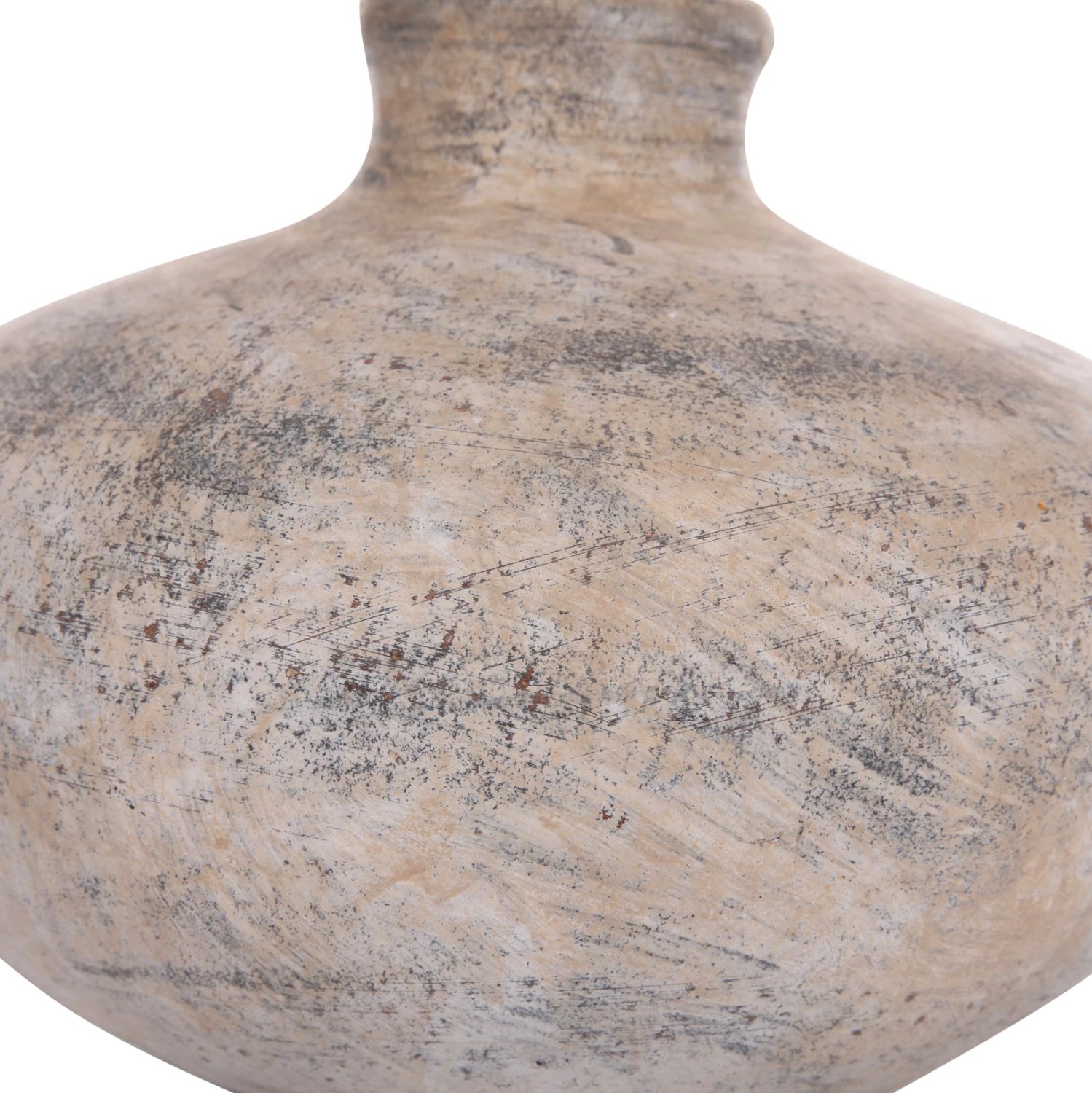 Vazo dekorative tavoline VERMO, terrakotë, ngjyrë ecru, Φ27x18cm Vazo dekorative tavoline VERMO, terrakotë, ngjyrë ecru, Φ27x18cm