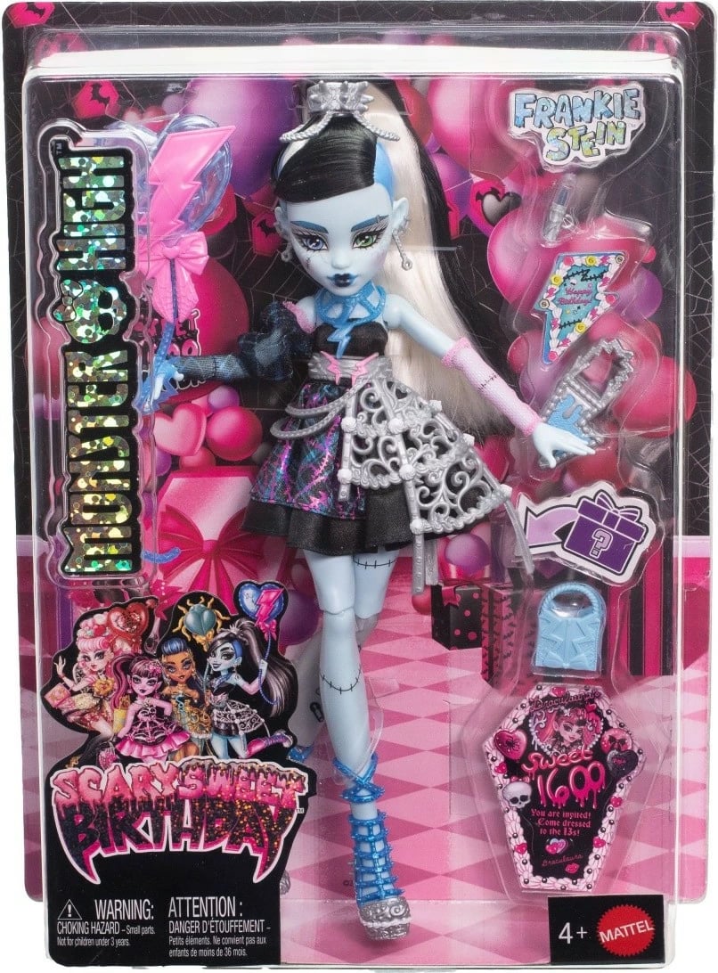 Kukull Monster High Mattel Frankie Stein Spooktacular Birthday me aksesorë