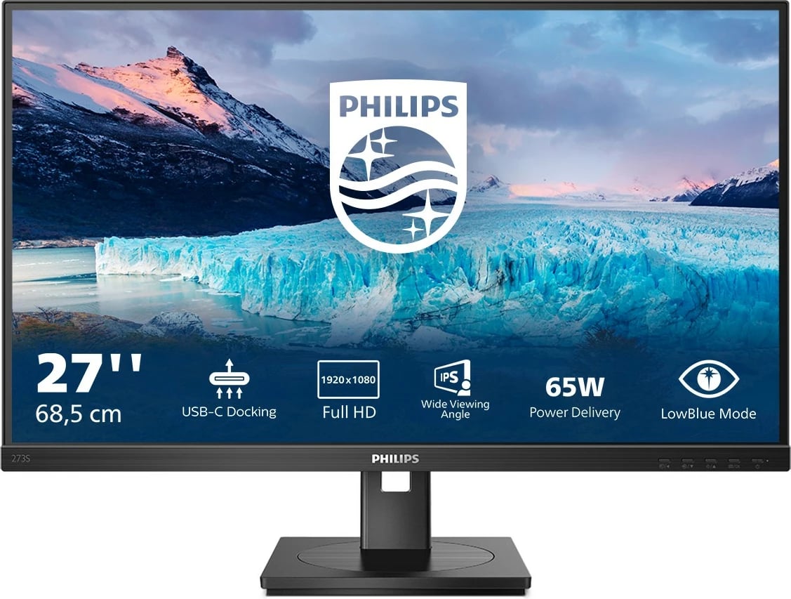 Monitor Philips S Line 273S1/00, 27", Full HD, LCD, 4 ms, E zezë