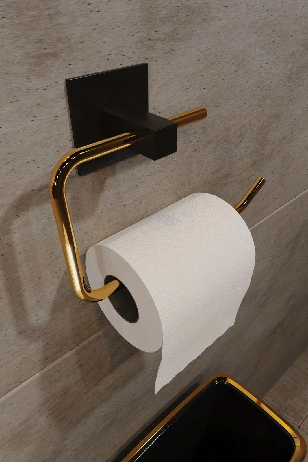 Mbajtës letre tualeti, ngjyrë ari, Aberto Design