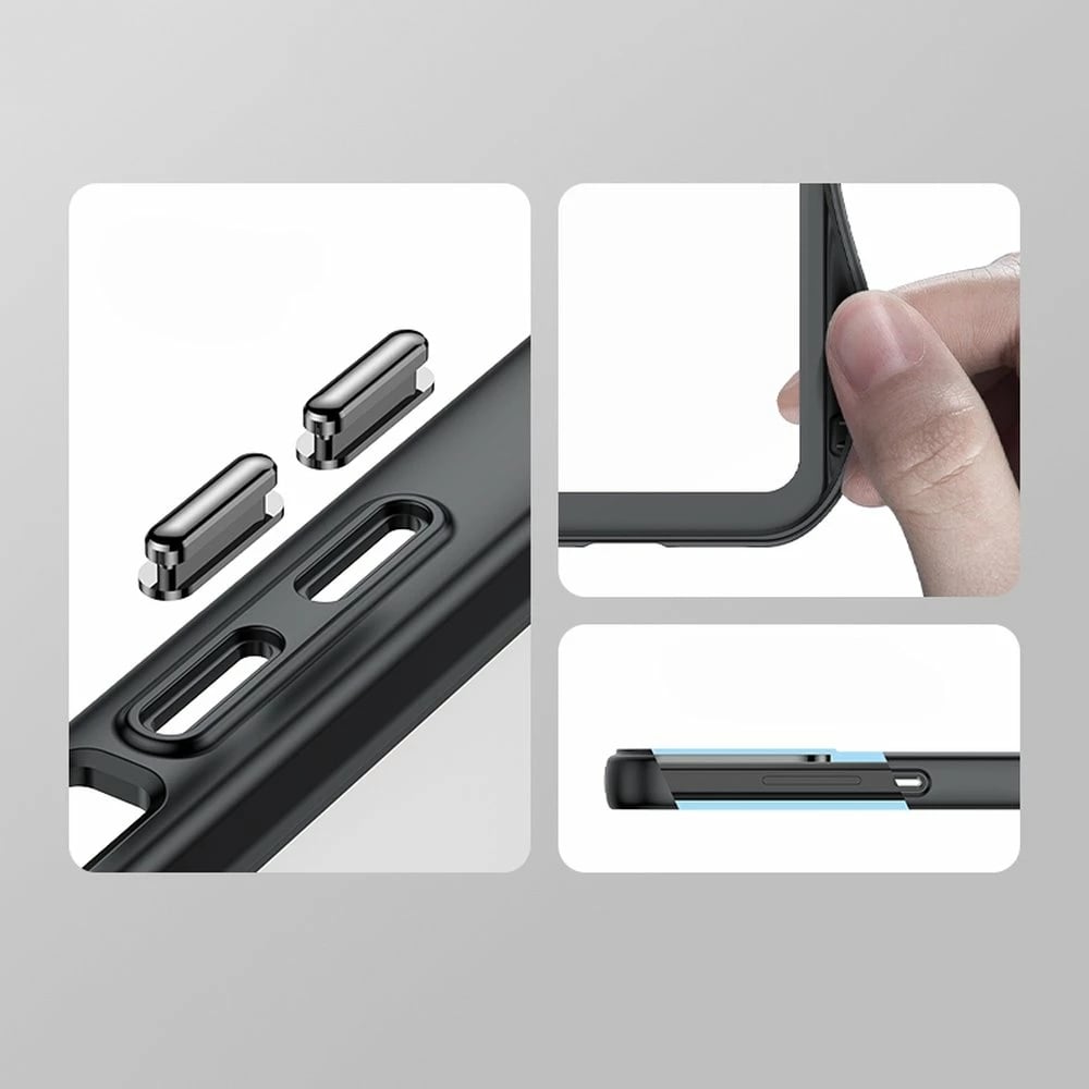 Mbështjellës i përforcuar Hurtel Outer Space Case për iPhone 15 Pro Max, i kuq