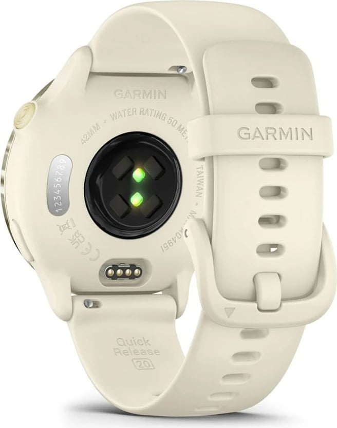 Smartwatch Garmin vívoactive 6, 42 mm, AMOLED, GPS, i bardhë