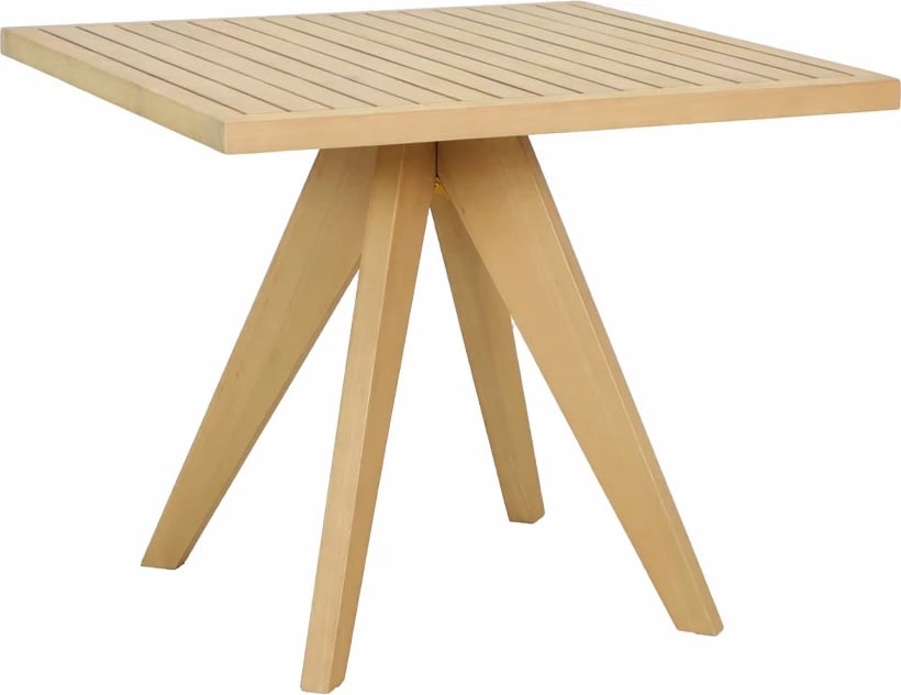 Tavolinë Doga, dru natyral eukalipt, 90x90x75cm