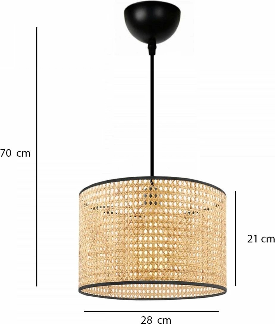 Llambë tavani Opviq, ratan, krem dhe e zezë, AYD-3277