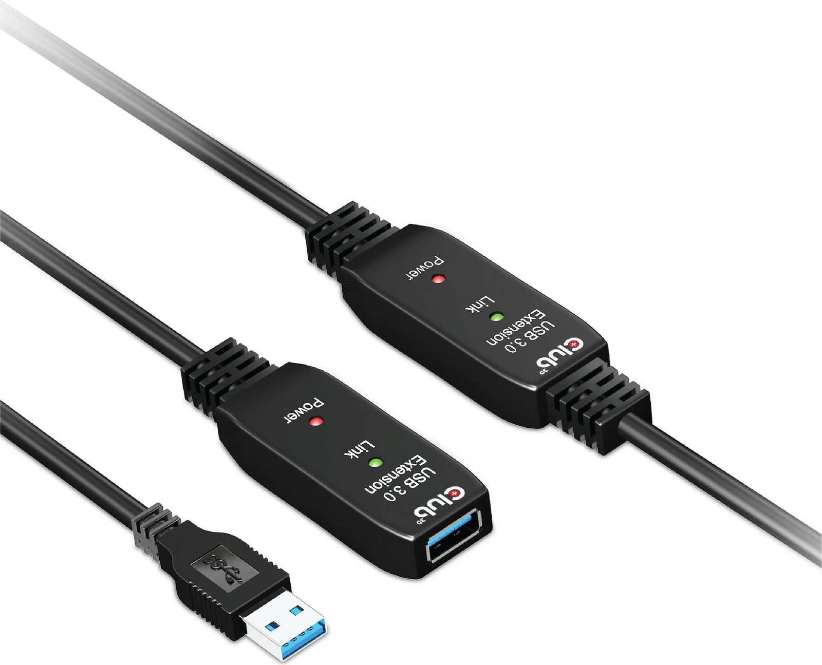 Kabllo USB zgjatues Club3D 10m, USB 3.2, e zezë