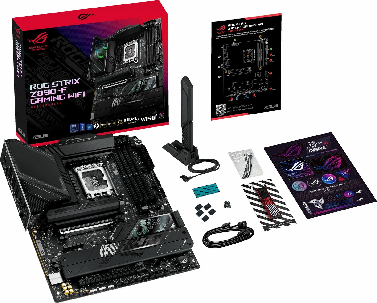 Pllakë amë ASUS ROG STRIX Z890-F GAMING WIFI, Intel, LGA 1851, DDR5, 192 GB