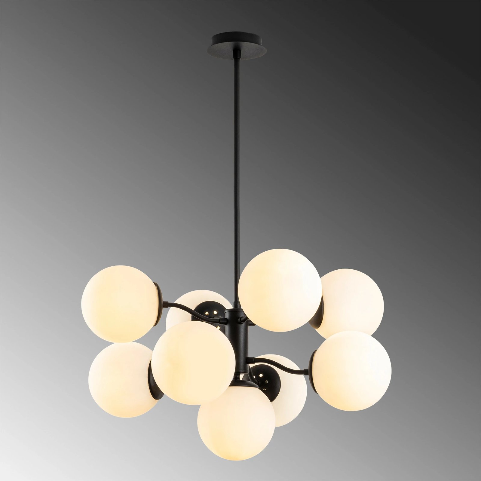 Llambë tavani Opviq Mudoni-MR-836-1, e zezë, moderne