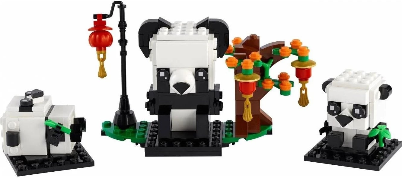 Set lodër Lego BrickHeadz 40466, Panda
