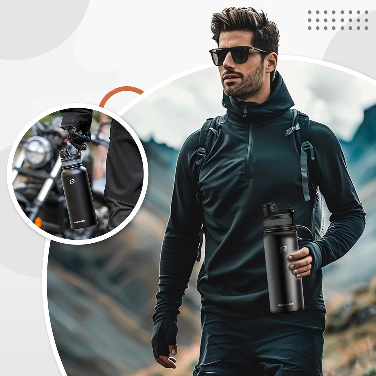 Termos sportiv Rockbros 35210029001, 550 ml, i zi