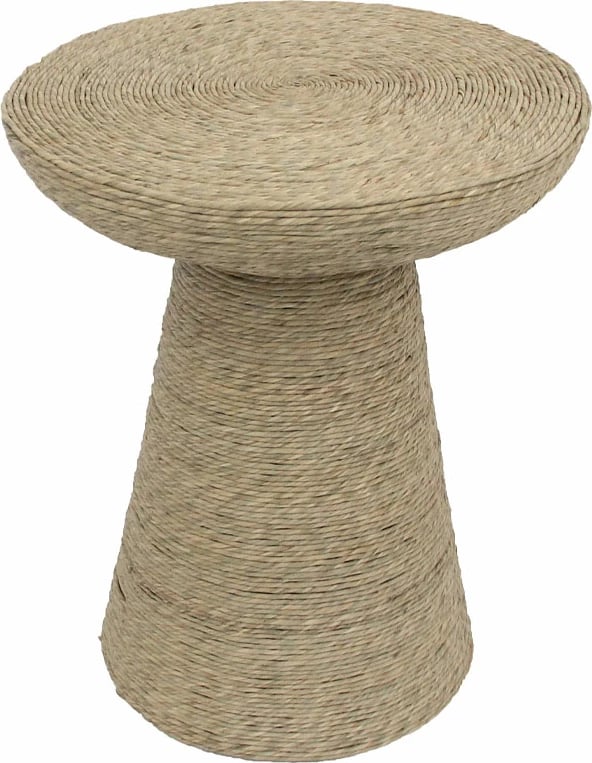 Tavolinë anësore prej litari, ngjyrë natyrale, 49x49x58 cm