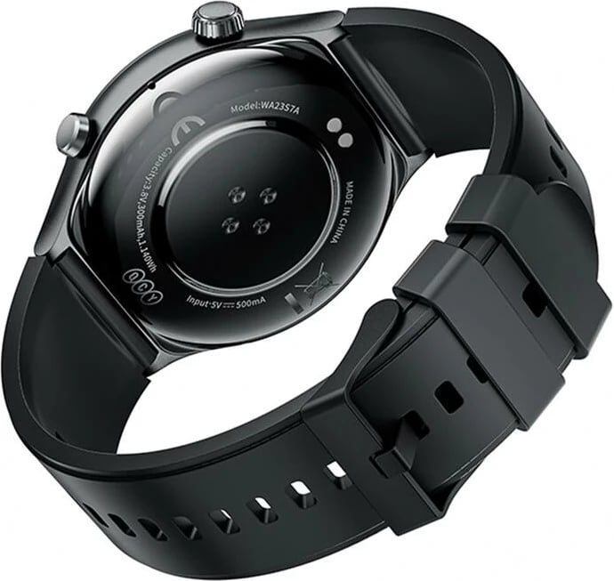 Smartwatch QCY S7, 1.43" AMOLED, për iOS/Android, e zezë
