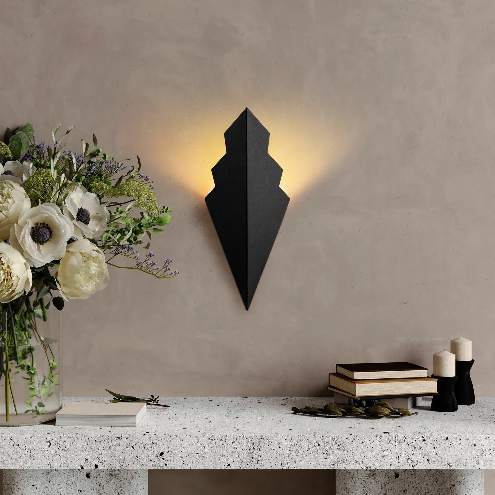 Llambë muri Opviq, Arrow - 15172, ngjyrë e zezë