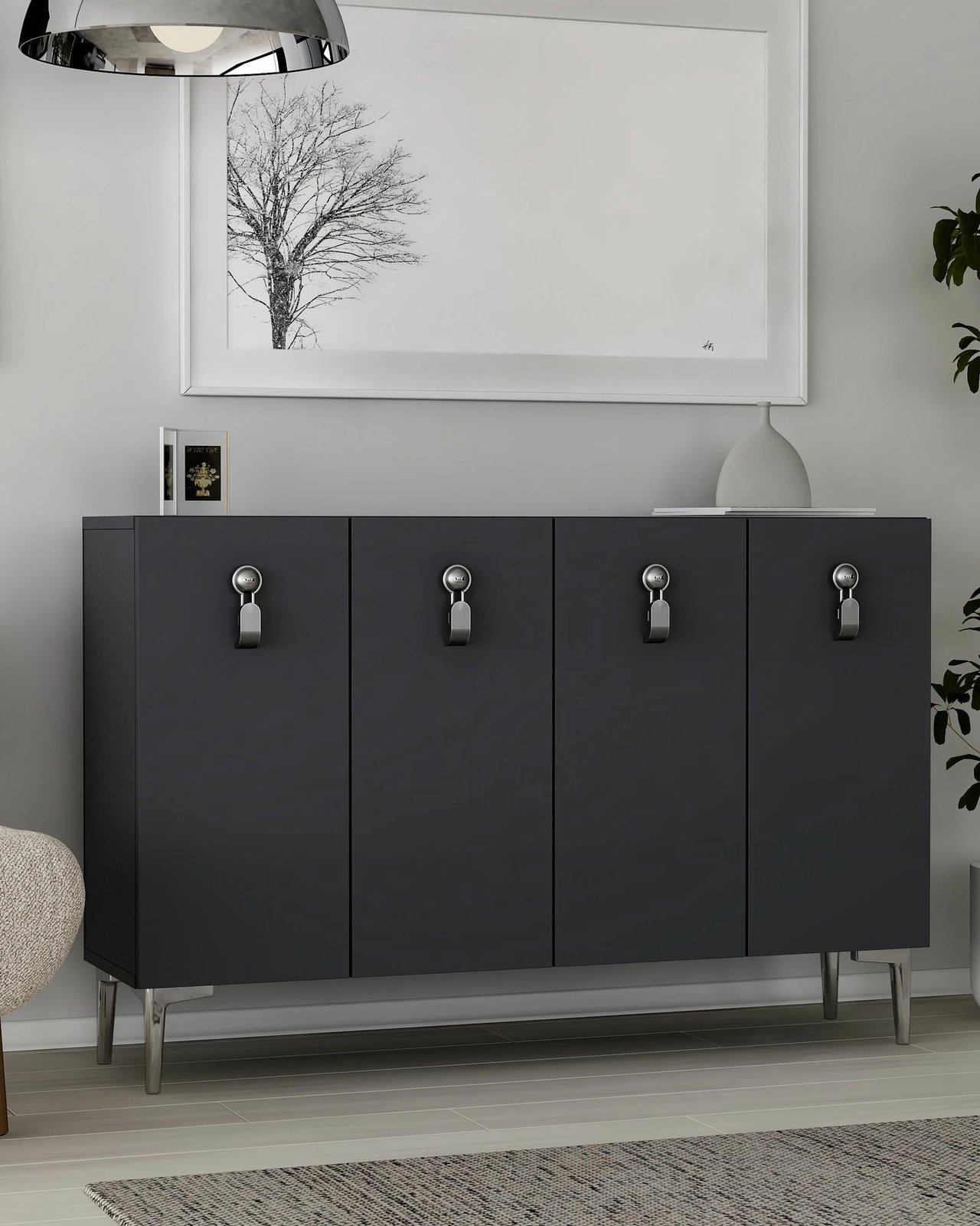 Konsol Skye Decor, anthracite, silver, 8181KM-64