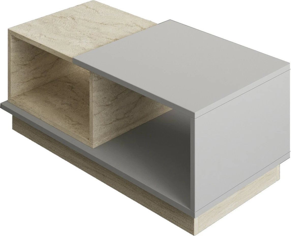 Tavolinë kafeje Skye Decor, konsept travertin, gri