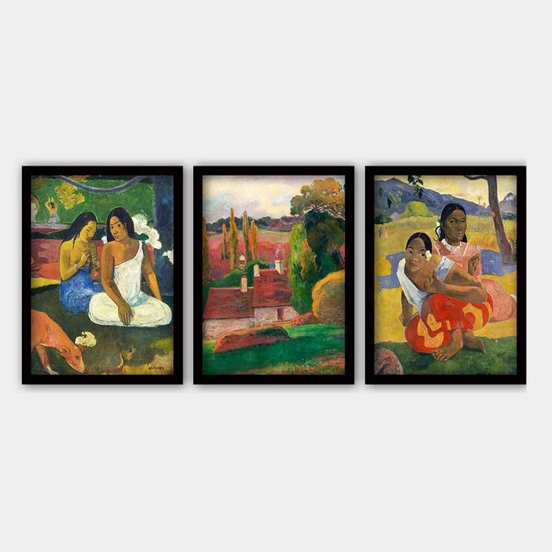 Pikturë dekorative me kornizë (3 copë), Wallity, 3SC_UN1233897_3545