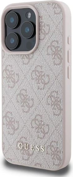 Mbështjellës Guess 4G Classic për iPhone 16 Pro, Rozë Mbështjellës Guess 4G Classic për iPhone 16 Pro, Rozë