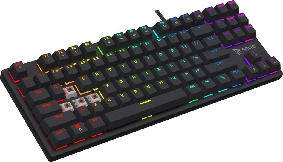 Tastierë mekanike SAVIO Tempest x2 RGB, Outemu BLUE, e zezë