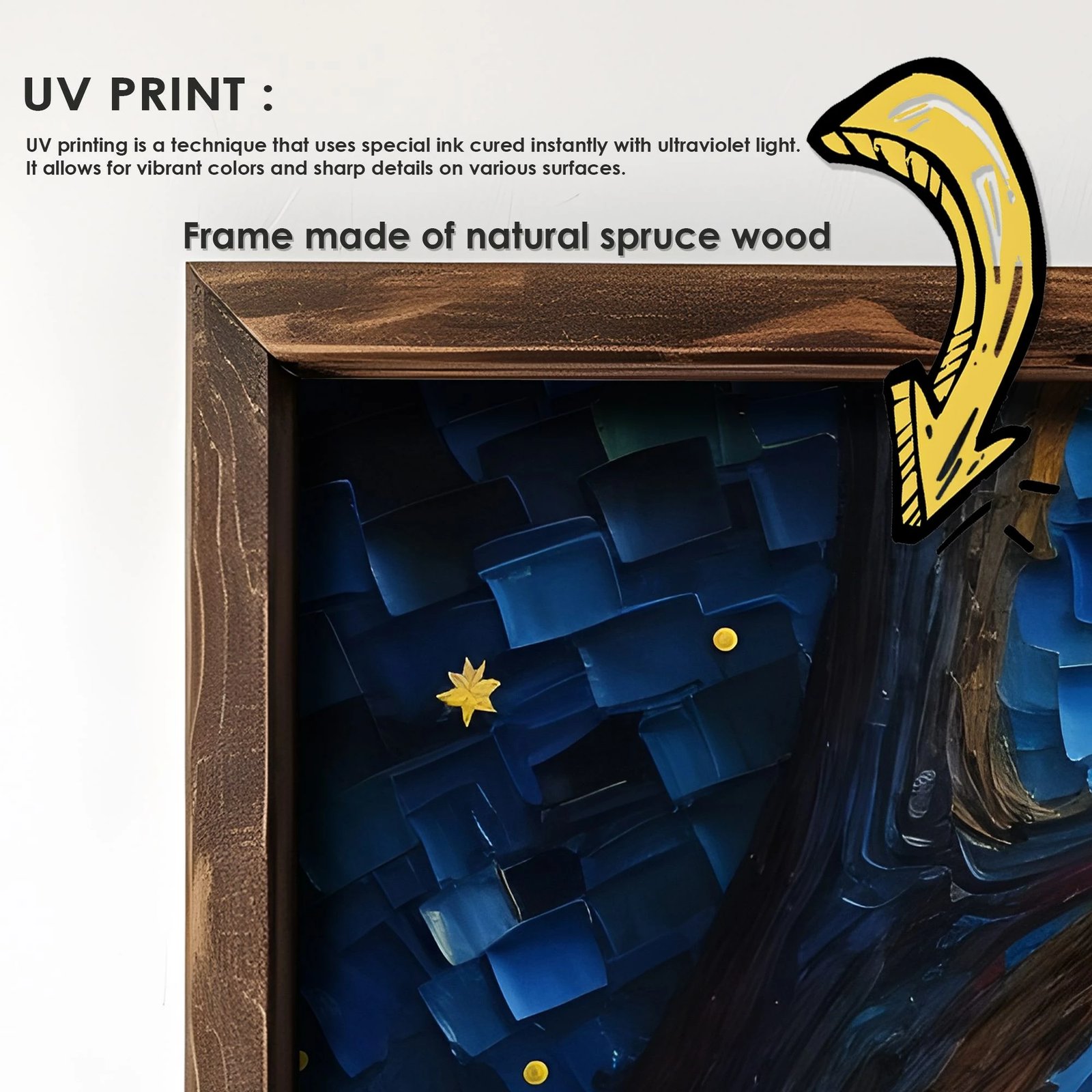 Pikturë dekorative me kornizë MDF, Wallity, AI111