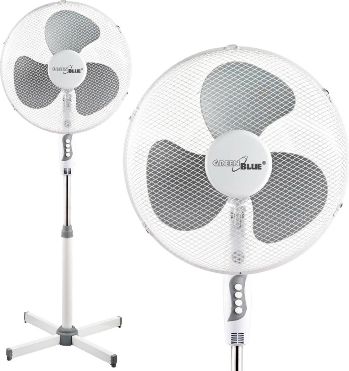 Ventilator qëndror GreenBlue GB560, 40 cm, i bardhë