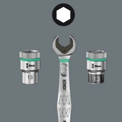 Set çelësa kombinues Wera Joker 11 copë, 8-19mm, çelik inox, mat, me kuti bartëse