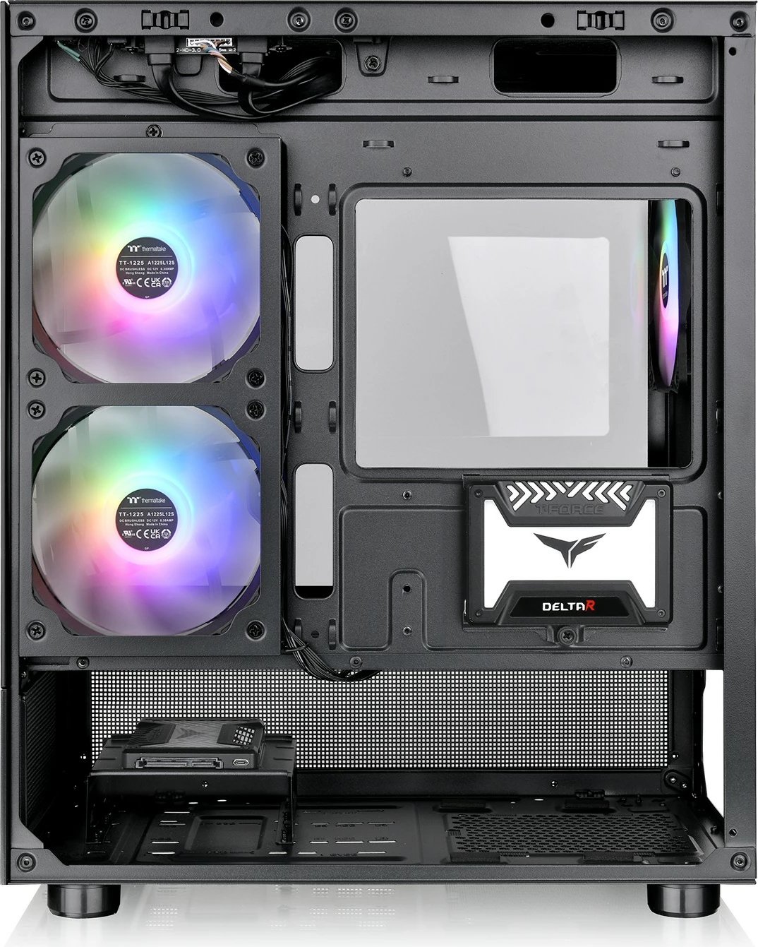 Kasë Thermaltake View 170 TG ARGB, Micro Tower, micro ATX/Mini-ITX, xham i temperuar, e zezë