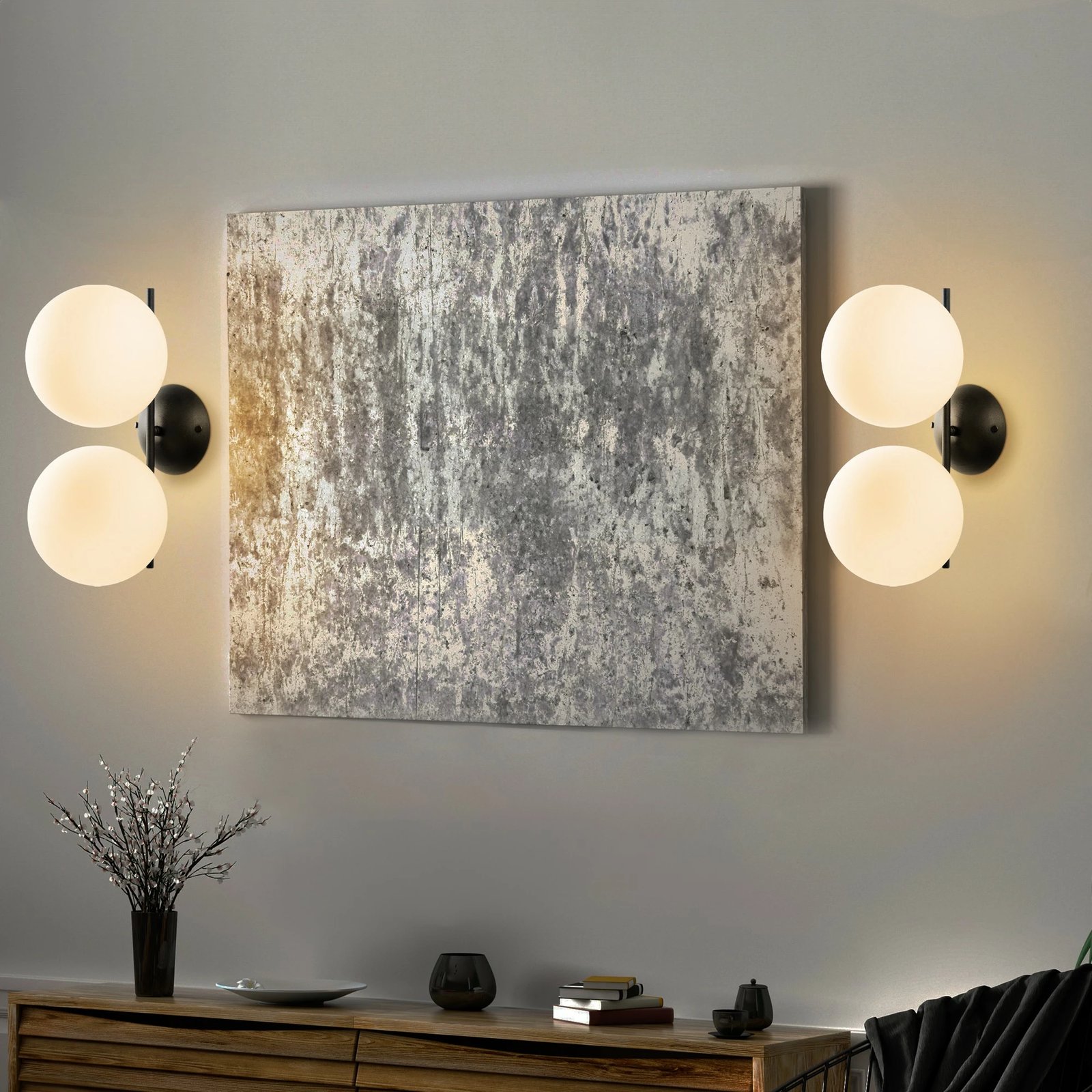 Llambë muri Opviq, Luminar - 14150, ngjyrë e zezë