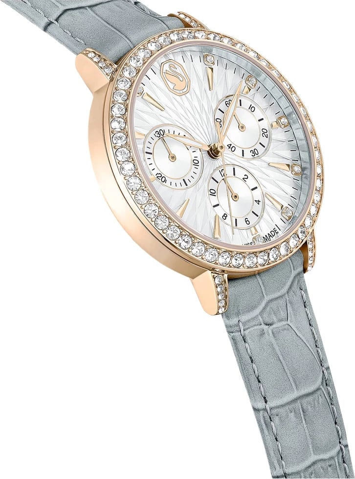 Orë dore SWAROVSKI 5702851, për femra, e hirtë