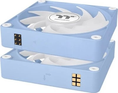 Set ventilatorë Thermaltake CT120 EX ARGB, 3x120mm, PWM, lidhje magnetike, Hydrangea Blue