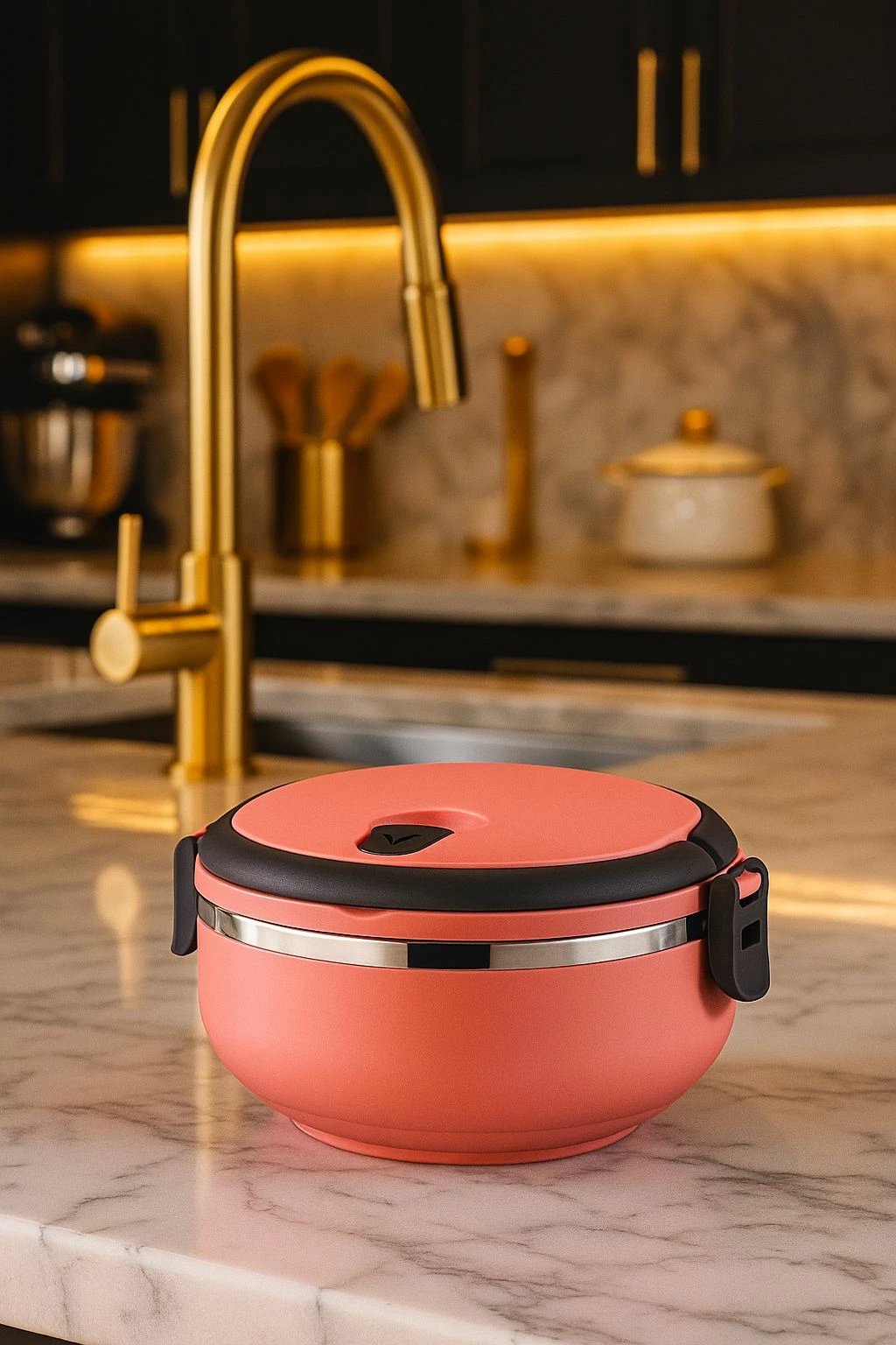 Kuti ushqimi Hermia, POTR1, inox, e kuqe