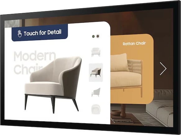 Monitor interaktiv, Samsung, QM32C-T LH32QMCTBGCXEN, 32" FHD 10-point touch, Wi‑Fi LAN HDMI, i zi