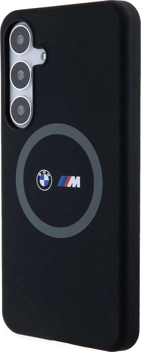 Mbështjellës BMW M Silicone Printed Ring MagSafe për Samsung Galaxy S24+, i zi