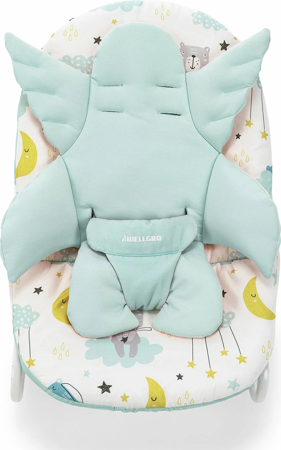 Jastëk për fëmijë me krahë engjëlli, ngjyrë mente, Evila Originals