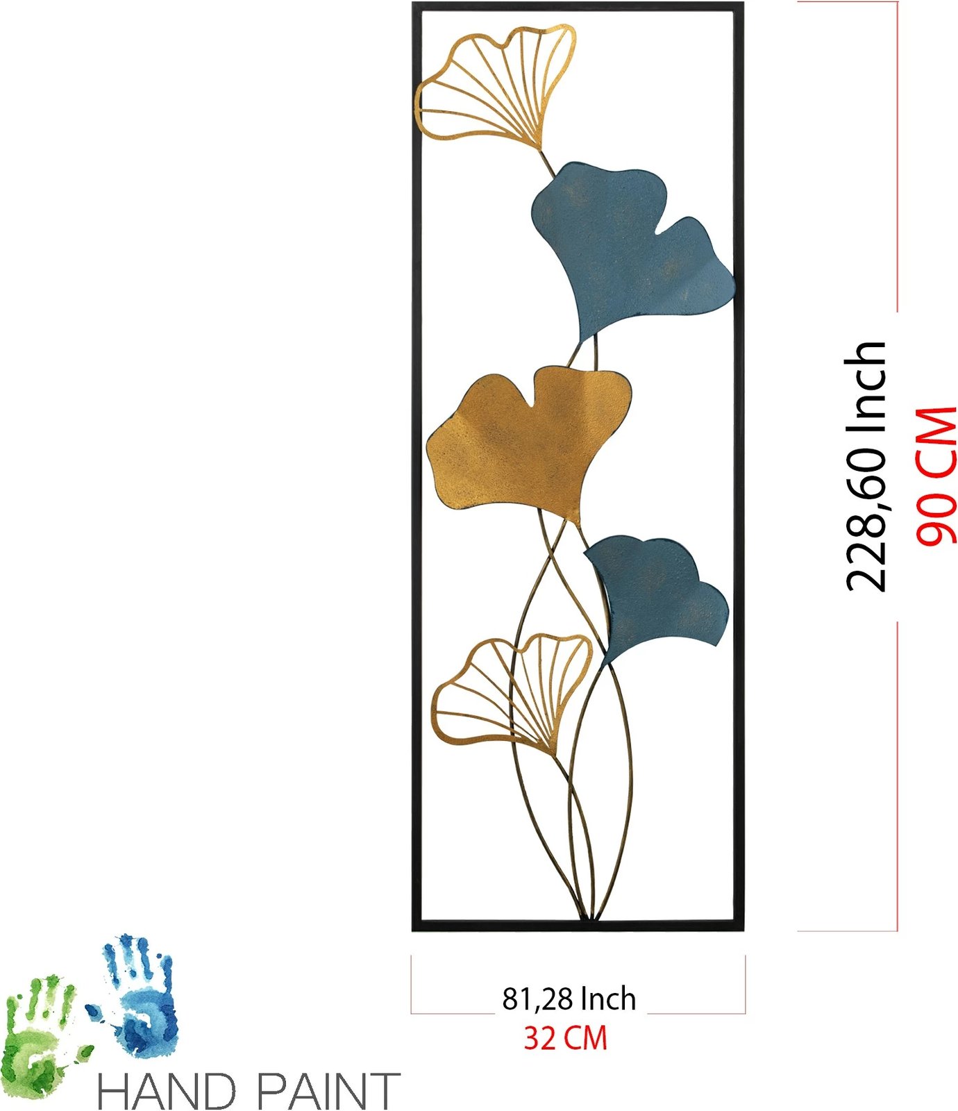 Aksesor dekorativ metalik për mur Wallity, Nadide - 1