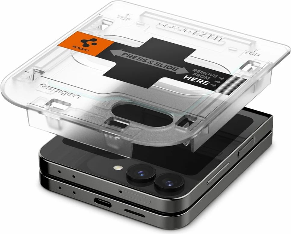 Xham i temperuar Spigen Glas.tR EZ Fit për Samsung Galaxy Z Flip 6, 2 copë