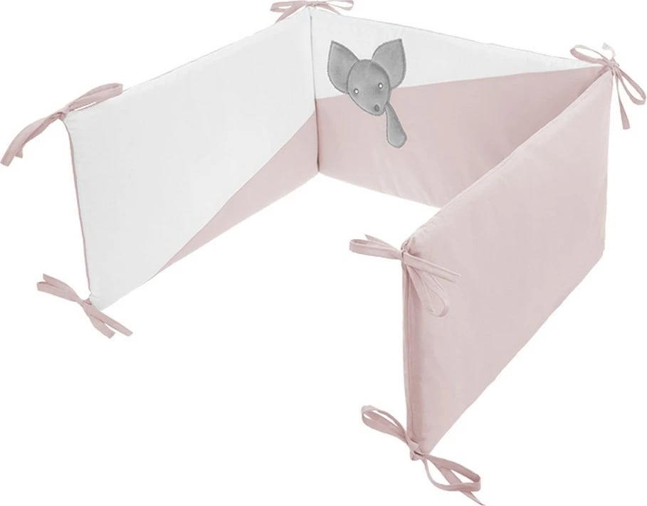 Set shtrojë krevati për bebe, Belisima Mouse, 3 pjesë, pambuk 100%, jorgan 100x135 cm, jastëk 40x60 cm, çarçaf me lastik, rozë