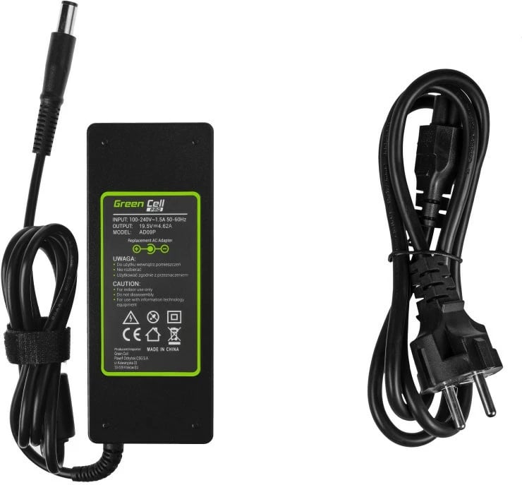 Karikues për laptop Dell, Green Cell, 19.5V, 3.34A, i zi 