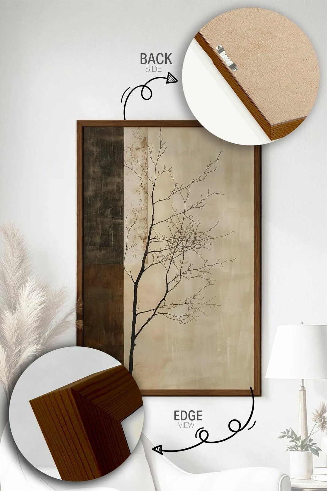 Pikturë dekorative me kornizë, shumëngjyrëshe, Lmnmdlkahve3