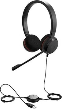Kufje Jabra Evolve 20 Duo MS me mikrofon, USB, e zezë
