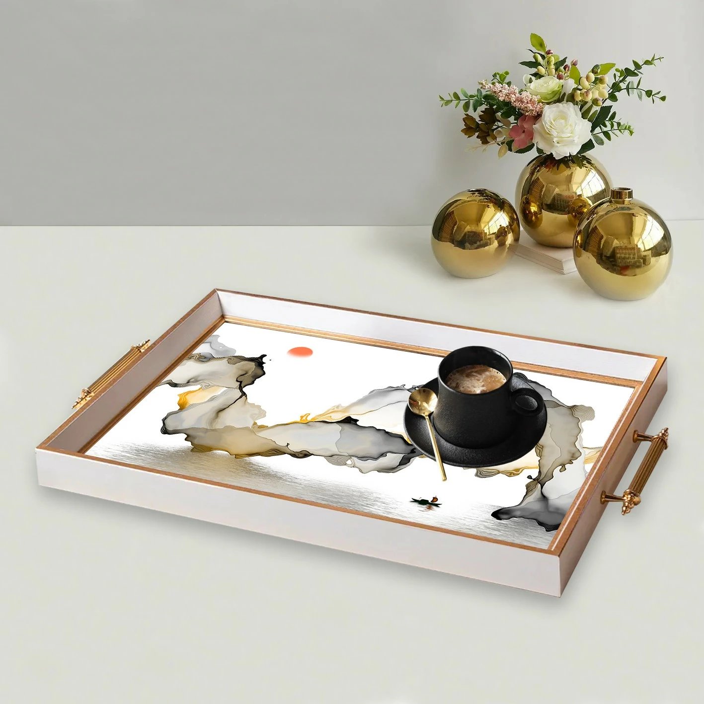 Tabaka prej qelqi Aberto Design, shumëngjyrëshe, TPB9876