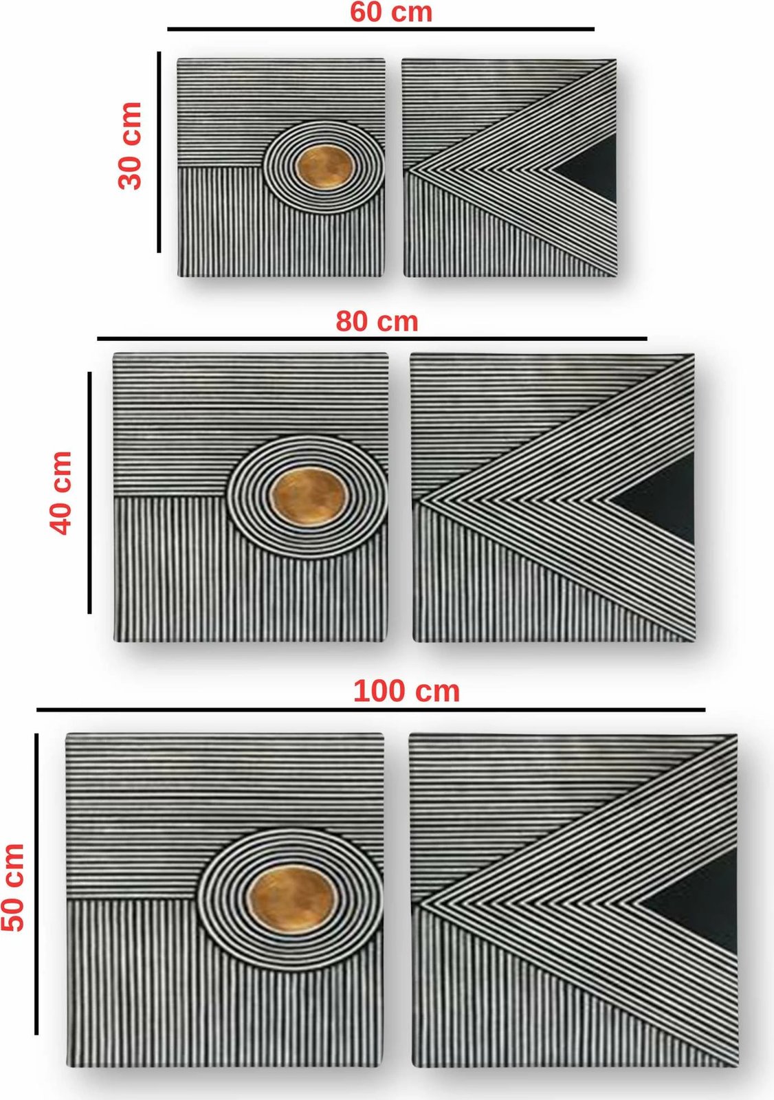 Pikturë dekorative në kanavacë (2 copë), Wallity, ASR_CNV2-23, 40x40