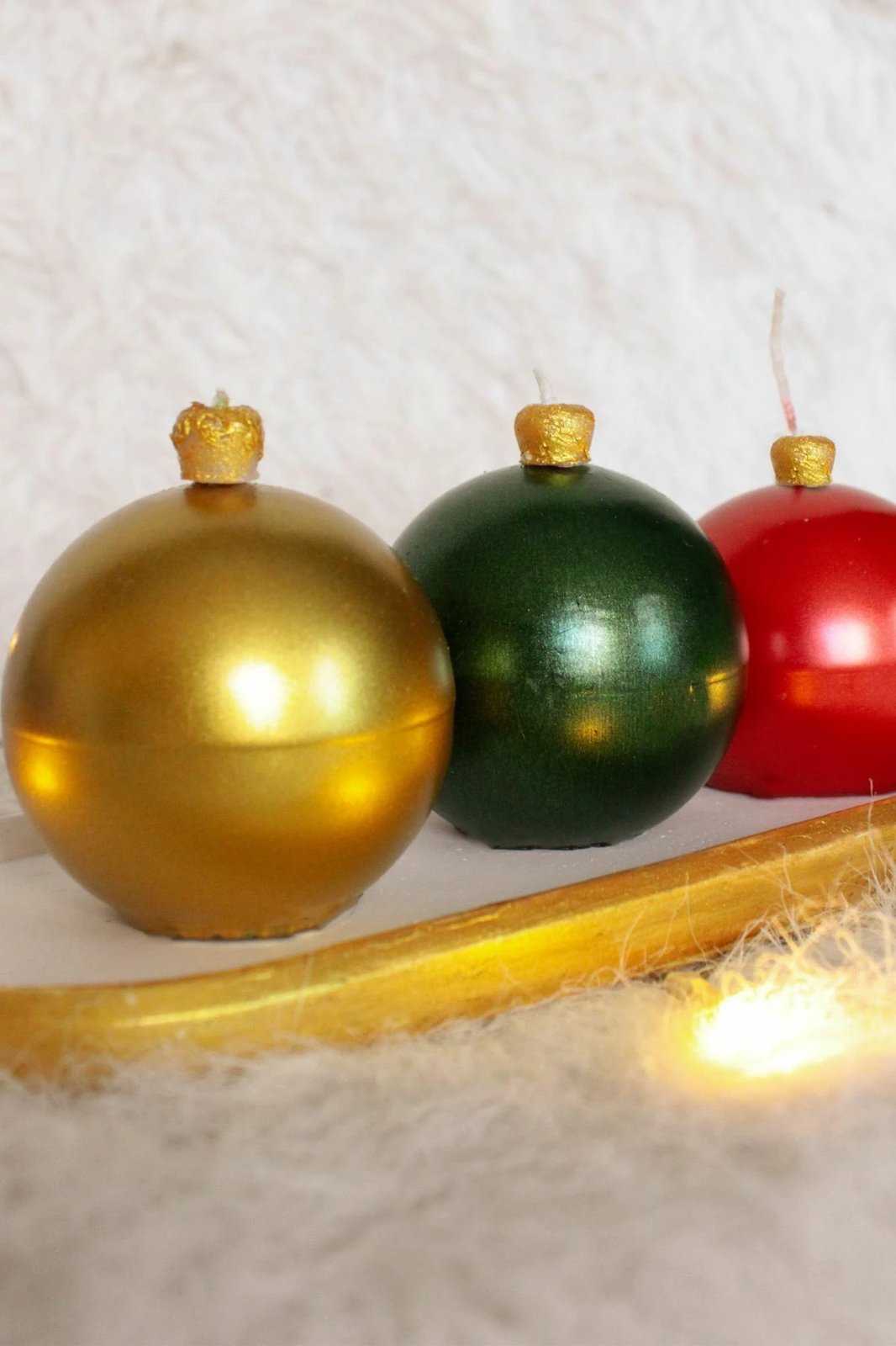 Set qirinjsh (3 copë), Evila Originals, Krishtlindje - e kuqe, e artë, e gjelbër